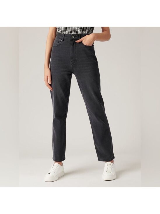 Forever New Denim - Forever New Eva High Rise Mom Jeans 6 Washed Black